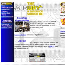 Screenshot of old subway.com